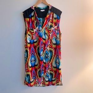 Silence & Noise Rainbow Aztec Tunic Dress Large